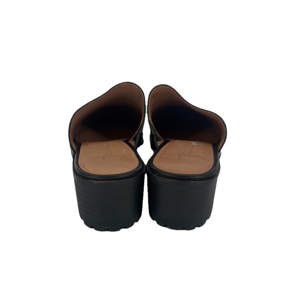 Madewell the Mindy lugsole mule in leather black Women size 7 - Picture 5 of 7